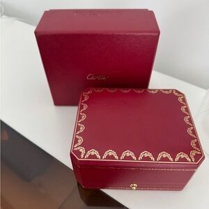 Cartier Red and Gold Accessory Box
